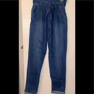 Fashion Nova Paper Bag Jeans Size/L Medium Wash